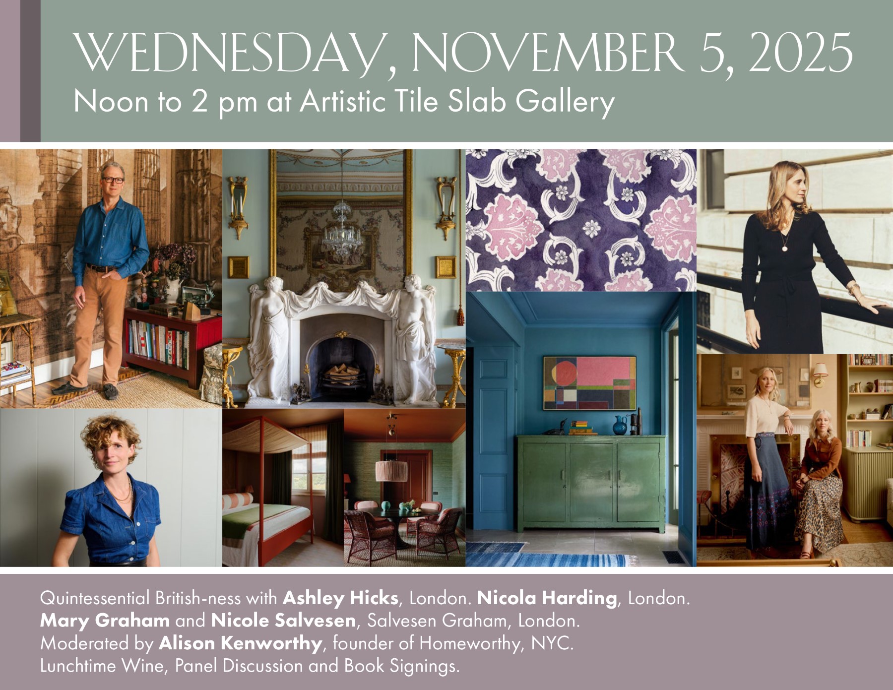 Quintessential British-ness: Afternoon Wine, Salon Talk and Book Signings 