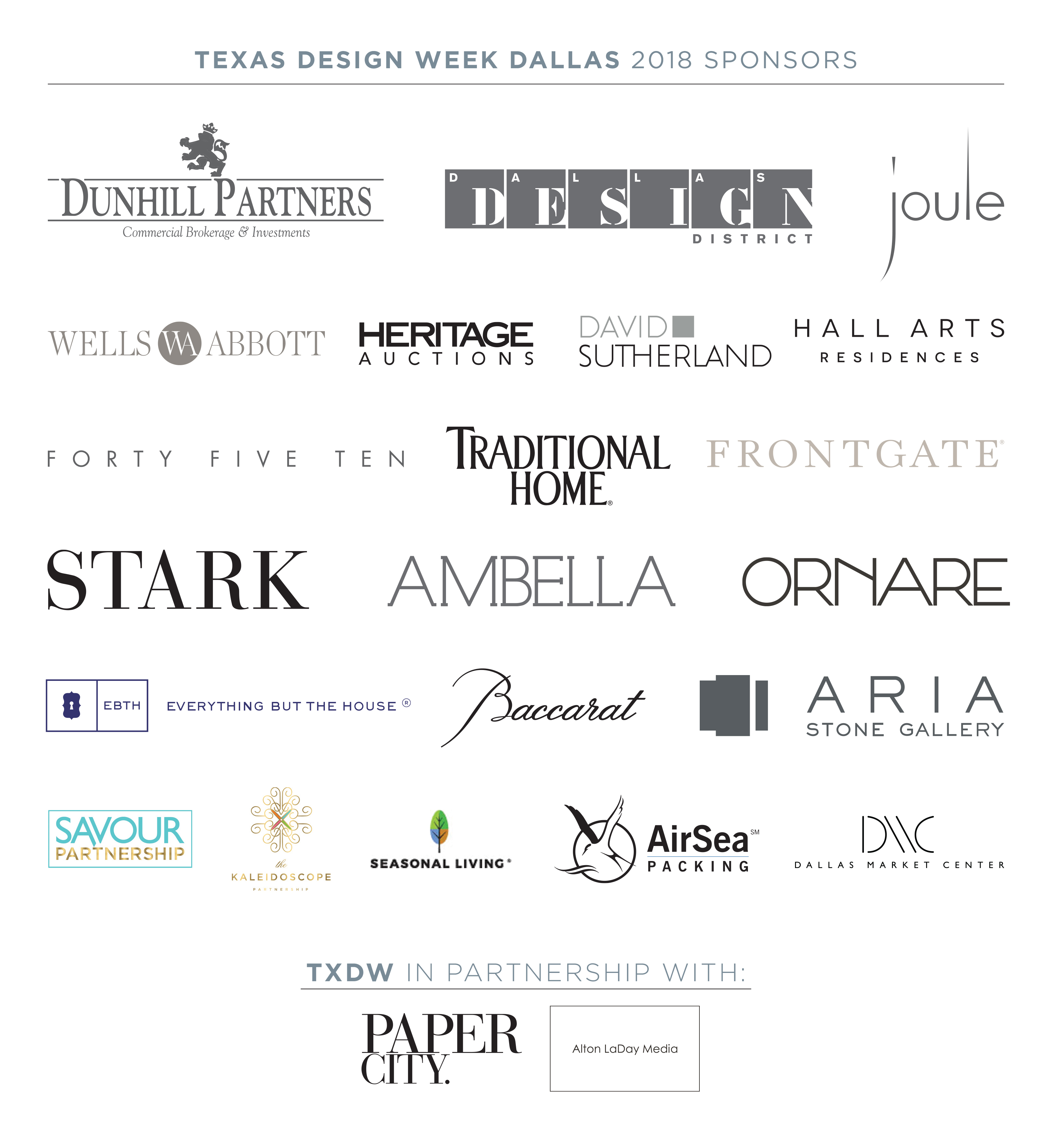 Texas Design Week Sponsors