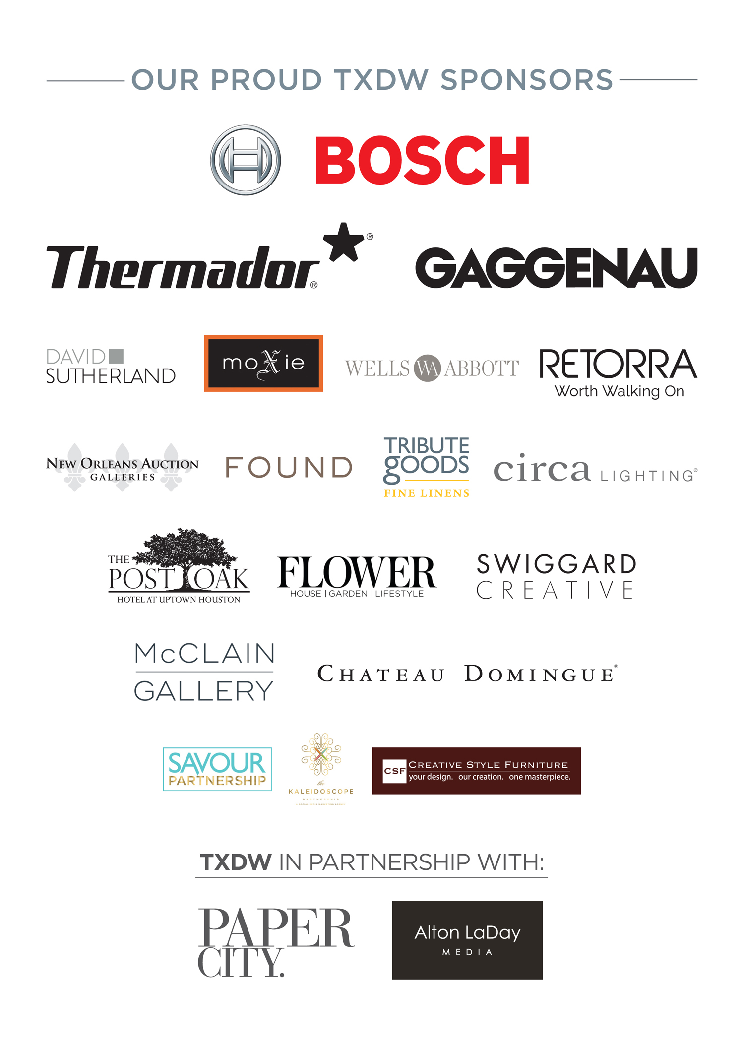 Texas Design Week Sponsors