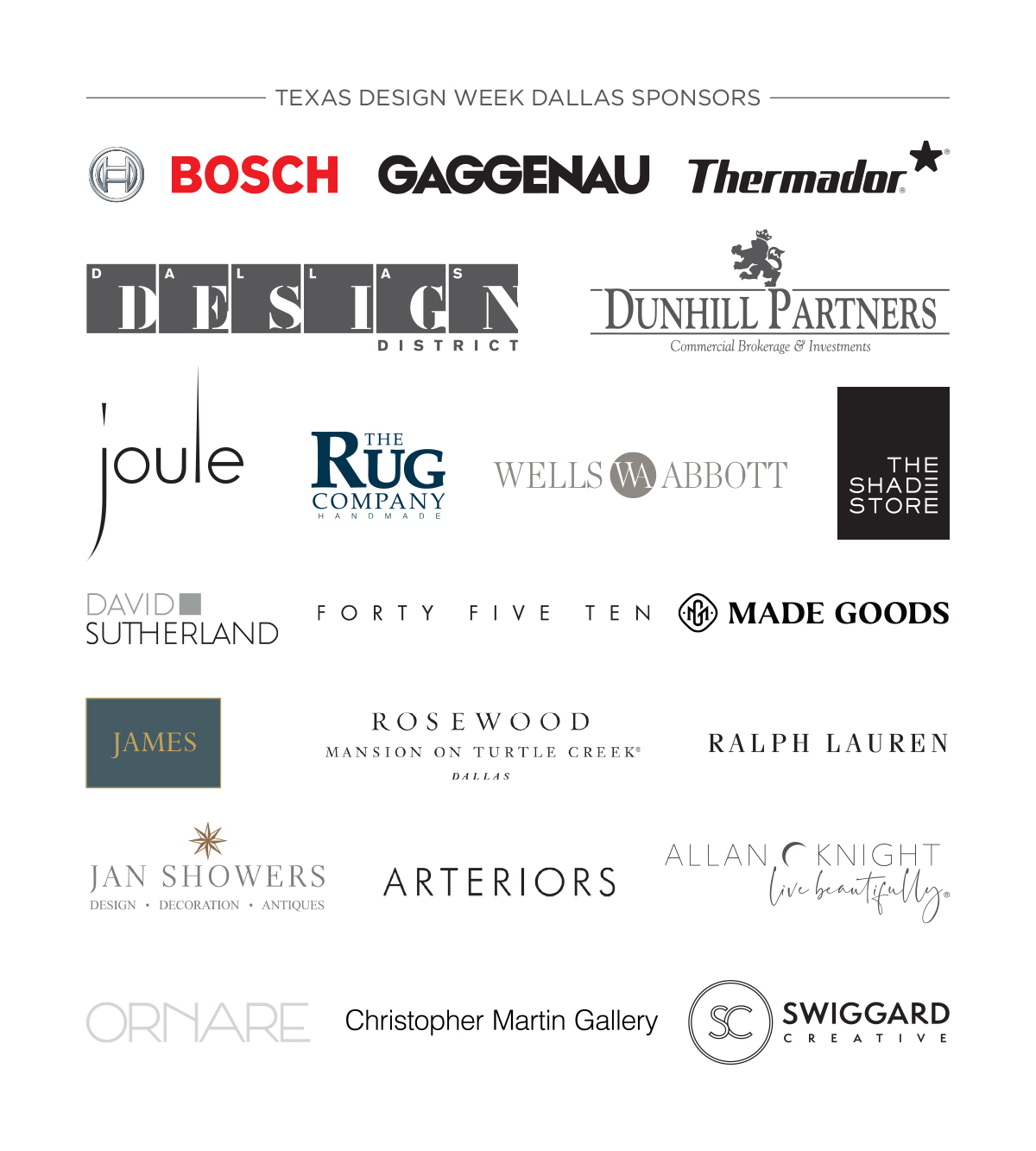 Texas Design Week Sponsors